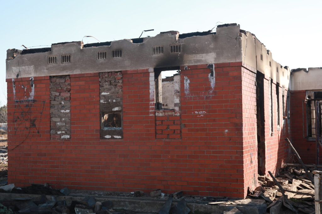Front part where the fire started.