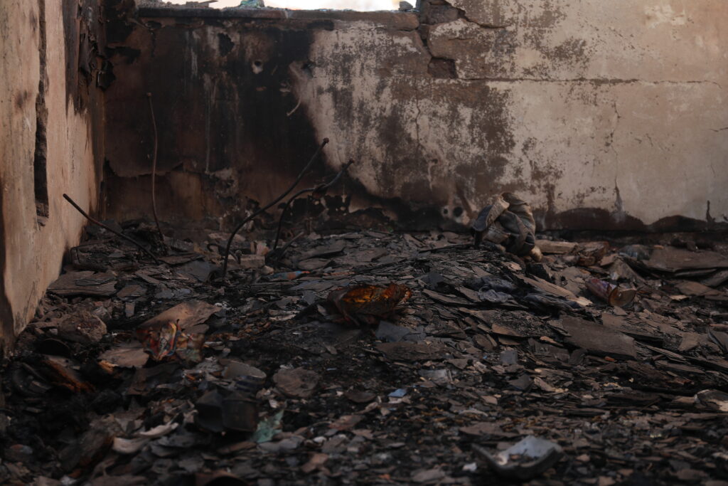 All is turned to ash, burned to the ground.