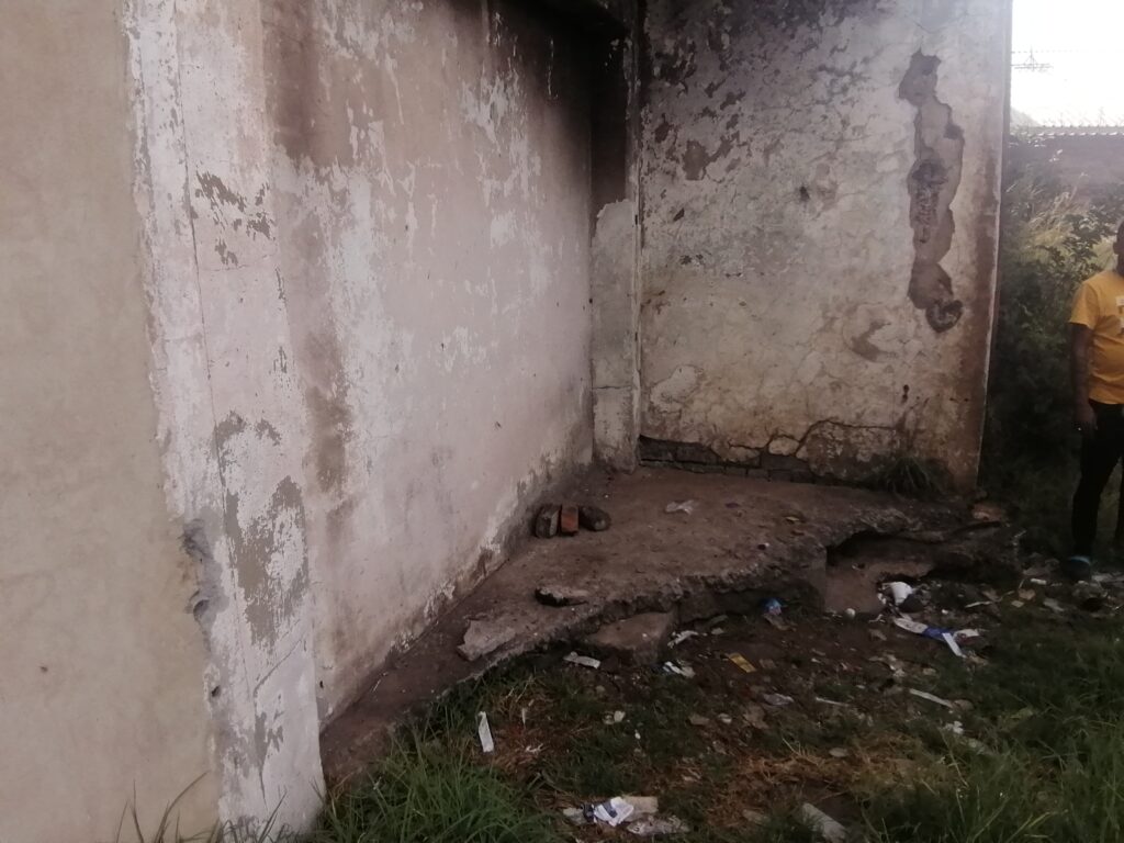 Place where the Nyaope boys sleep