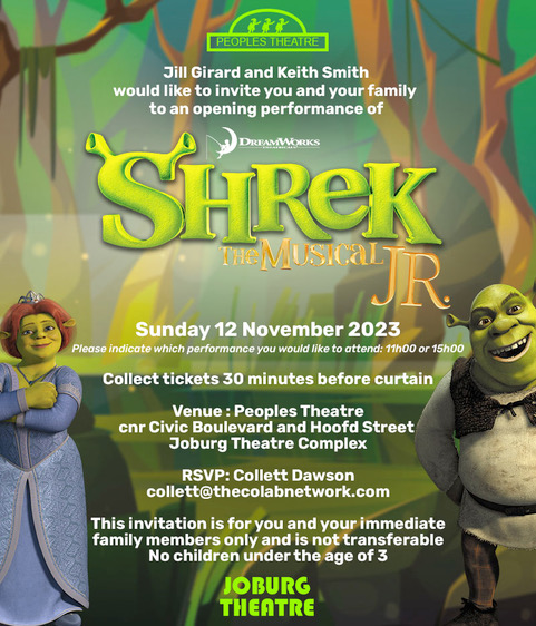 Invitation - Shrek - 12 November 2023 Invitation - Shrek - 12 November 2023