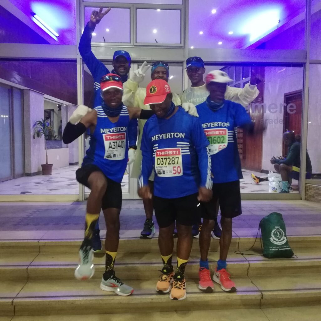 Katlego's friends at Meyerton Athletics Club
